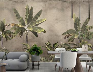 Tropikal Yapraklar Duvar Kağıdı Tropikal Muz Ağaçları