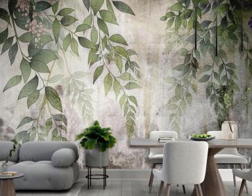 Asılı Sarmaşıklar Vintage Duvar Kağıdı