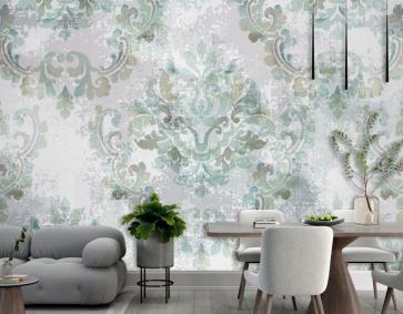 Barok Doku Deseni Vintage Retro Duvar Kağıdı