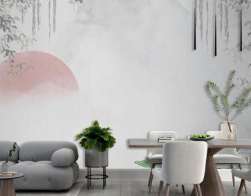 Boş Yapraklı Çerçeve Tasarımı Duvar Kağıdı 