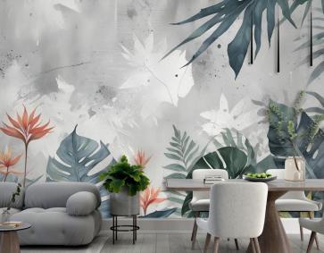 Eski Tropikal Yaprak Duvar Kağıdı 