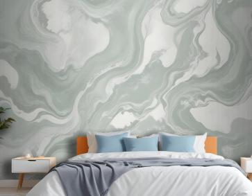 Swish Adaçayı Mermer Yatak Odası Duvar Kağıdı