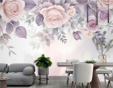 Vintage Asma Çiçek Duvar Kağıdı 