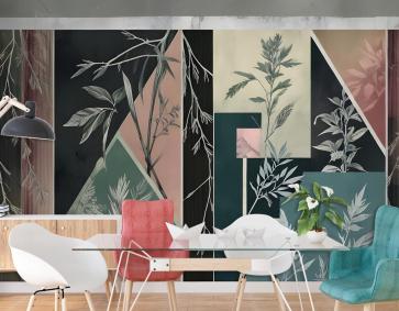 Soyut Çiçek Sanatı Duvar Kağıdı 