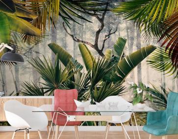 Amazon Ormanı Büyük Tropikal Ağaçlar Duvar Kağıdı