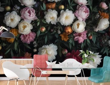 Hollanda Çiçek Tarzı Çiçek Buketi Duvar Kağıdı 