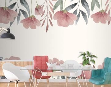 El Boyalı Suluboya Çiçek Arka Plan Duvar Kağıdı 