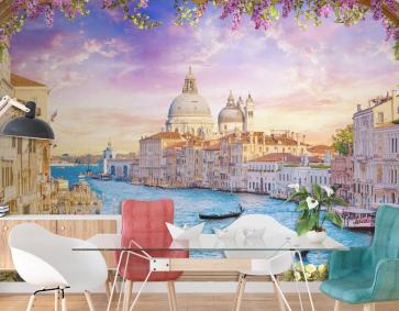 Peyzaj Venedik İtalya Fresk Manzara Duvar Kağıdı