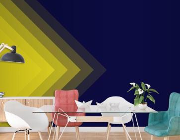 Soyut Teknoloji Geometrik Şekil Sarı Lacivert Duvar Kağıdı