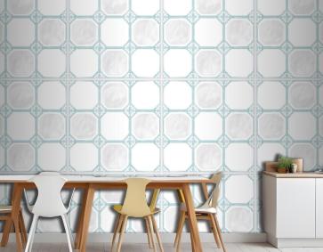 Fayans Dokulu Desen Mutfak Tasarımı Duvar Kağıdı