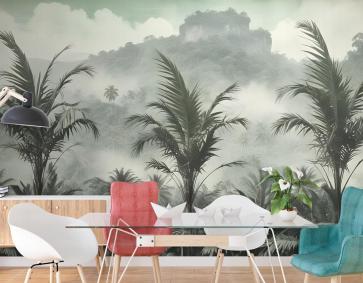 Vintage Tropikal Orman Duvar Kağıdı 