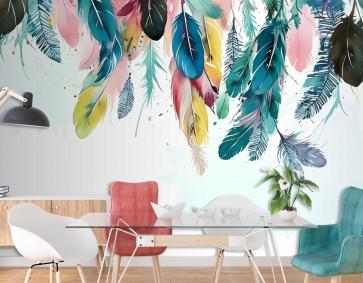 Suluboya Muz Yaprağı Duvar Kağıdı 