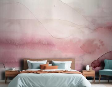 Yumuşak Suluboya Sıçrama Lekesi Arka Plan Yatak Odası Duvar Kağıdı
