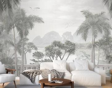 Tropikal Duvar Kağıdı Ağaçlar Ve Dallar Duvar Kağıdı