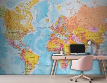 Dünya Siyasi Haritası Duvar Kağıdı