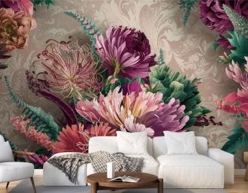 Bir Çiçek Aranjmanı Vintage Duvar Kağıdı