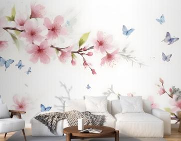 Pembe Kiraz Çiçeği Duvar Kağıdı 