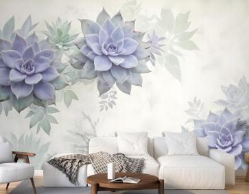 Yumuşak Petal Çiçek Duvar Kağıdı 