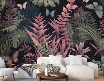 Tropikal Kelebekler Duvar Kağıdı