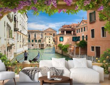Venedik Kanalı Manzarası Duvar Kağıdı