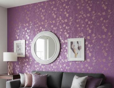 Mor Çiçek Desen Duvar Kağıdı 222