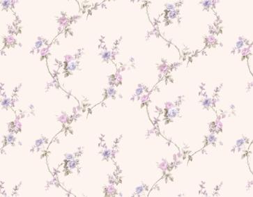 Mor Pembe Zarif Çiçek Desen 16 M2 Duvar Kağıdı 771061