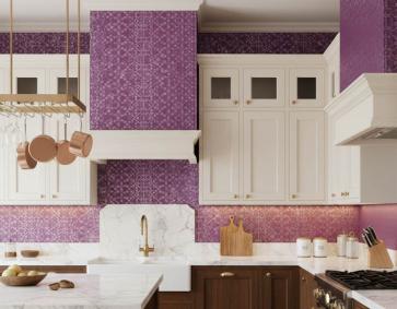 Mor Soyut Tasarım Duvar Kağıdı 3028