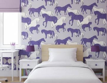 Mor Unicorn Ucuz Duvar Kağıdı 71642