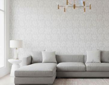 Parlak Bej Çiçek Desen Duvar Kağıdı 2902