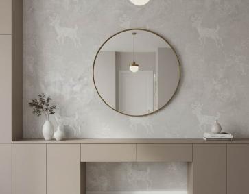 Parlak Bej Geyik Desen Duvar Kağıdı 3001