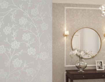 Parlak Minik Çiçek Yaprak Desen Duvar Kağıdı 2801