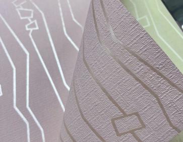 Pembe Kare Çizgili Duvar Kağıdı 666137