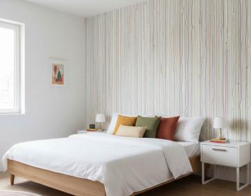 Renkli  Dikey Çizgi Duvar Kağıdı 3104