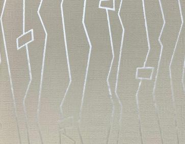 Sarı Kare Gümüş Çizgili Duvar Kağıdı 666106