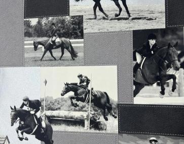 Siyah Beyaz At Binici Desen Duvar Kağıdı 