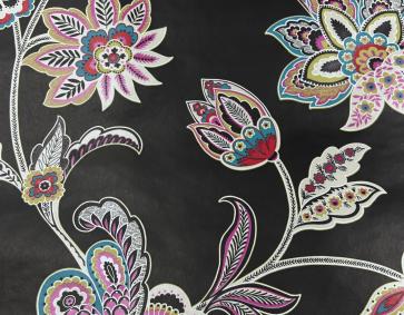 Siyah Çiçek Desenli Duvar Kağıdı 96913