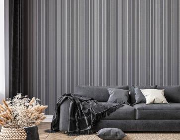 Siyah Gümüş Parlak Simli Ucuz Duvar Kağıdı 53267