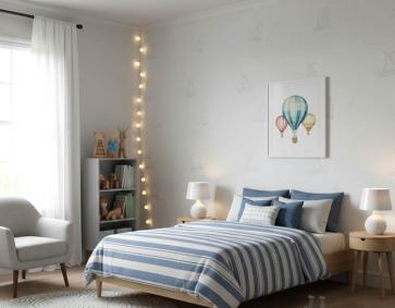 Soft Bej Gemi Desen Duvar Kağıdı 2871