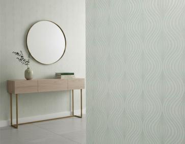 Soft Yeşil Kendinden Dokulu Desen Duvar Kağıdı 31496