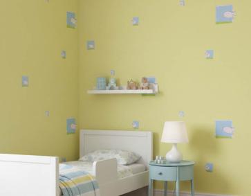 Yeşil Desen Kuzu Desen Ucuz Duvar Kağıdı 23613