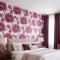 Beyaz Kırmızı Pembe Çiçek Desenli Duvar Kağıdı 111038