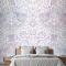 Vintage Çiçek Holografik Desenli Yatak Odası Duvar Kağıdı