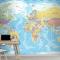 Dünya Haritası Klasik Renkli Siyasi Duvar Kağıdı 