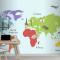 Dünya Kıta Haritası Konumu Grafiği Duvar Kağıdı 