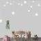 Gri Zemin Beyaz Yıldızlar Çocuk Odası Duvar Kağıdı