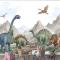 Kids Softs Dinozor Jurassic Dünya Çocuk Odası Duvar Kağıdı