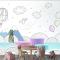 Elle Çizilmiş Hava Durumu Çocuk Odası Duvar Kağıdı  Ile Podyum