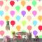 Kesintisiz Renkli Balonlar Desen Çocuk Odası Duvar Kağıdı