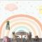 Soft Renk Gökkuşağı Çocuk Odası Duvar Kağıdı