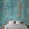 Teal Verdigris Yatak Odası Duvar Kağıdı